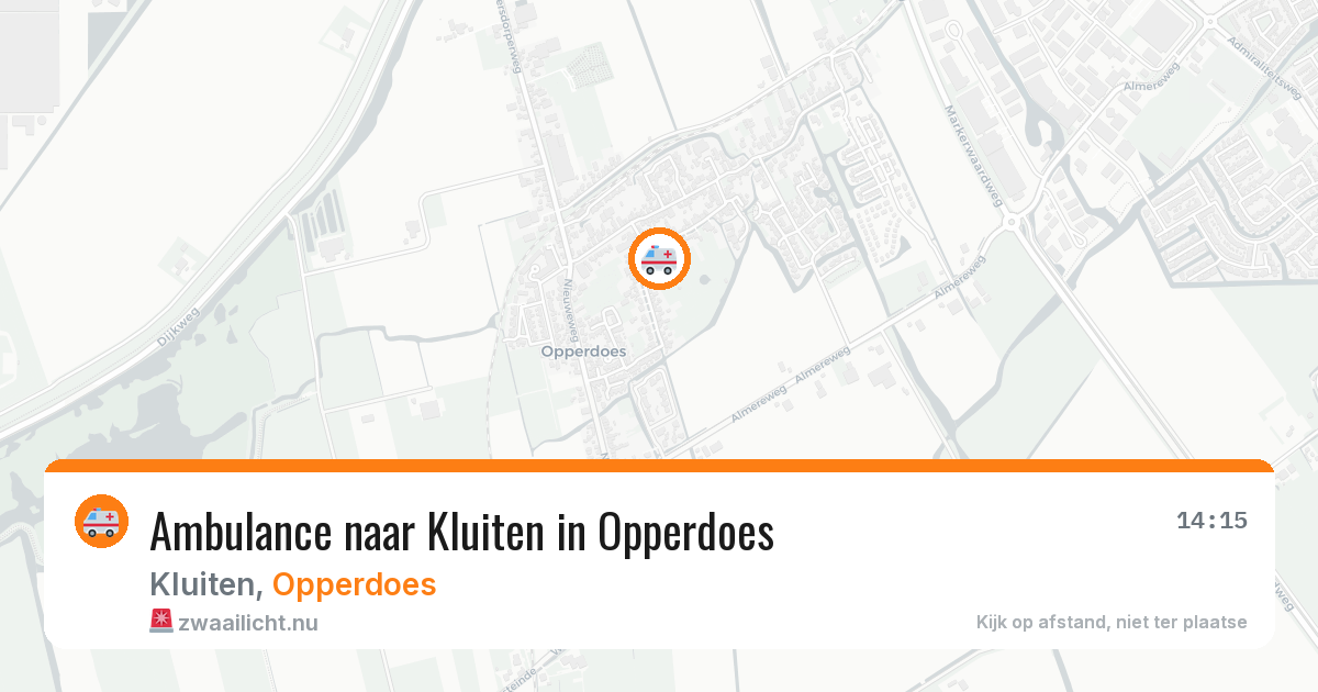 Ambulance naar Kluiten in Opperdoes — 21 jul 2026