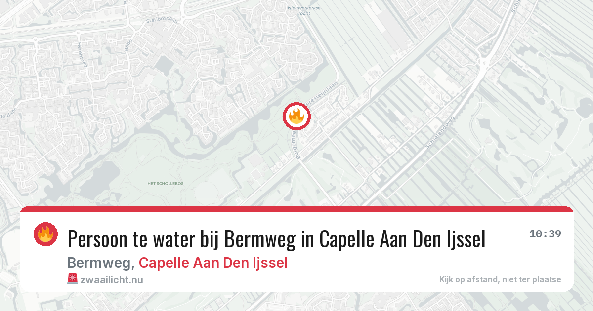 Persoon te water bij Bermweg in Capelle Aan Den Ijssel — 7 apr 2026