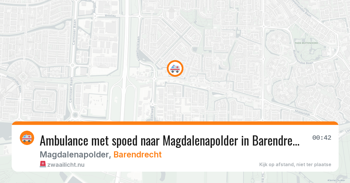Ambulance met spoed naar Magdalenapolder in Barendrecht — 23 mei 2026
