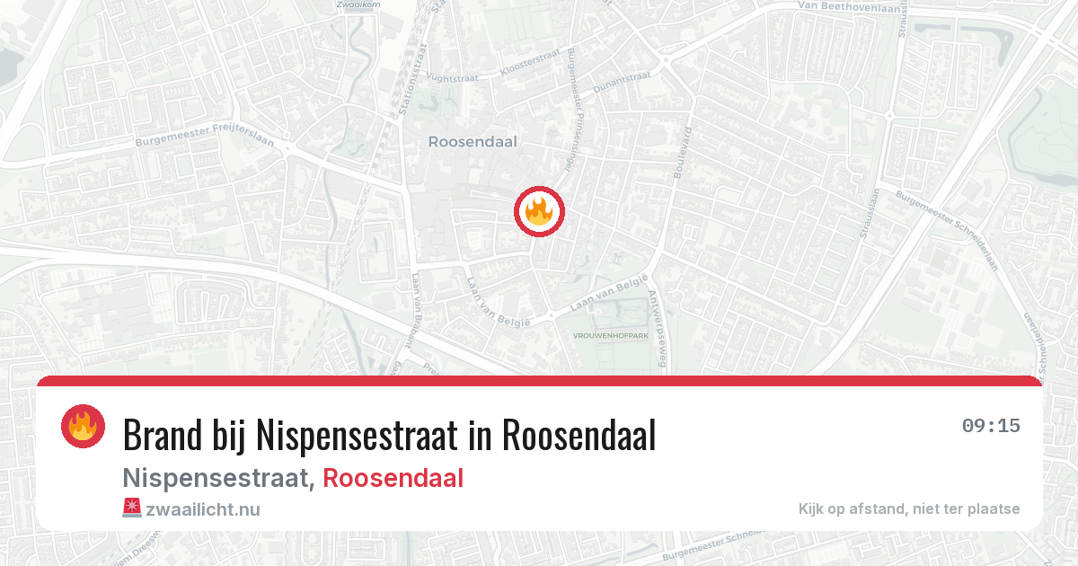 Brand bij Nispensestraat in Roosendaal — 3 jun 2026