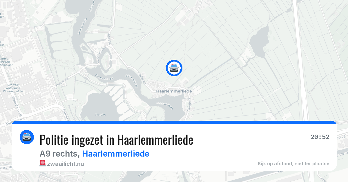 Politie ingezet in Haarlemmerliede — 19 apr 2026 | 🚨 Zwaailicht.nu