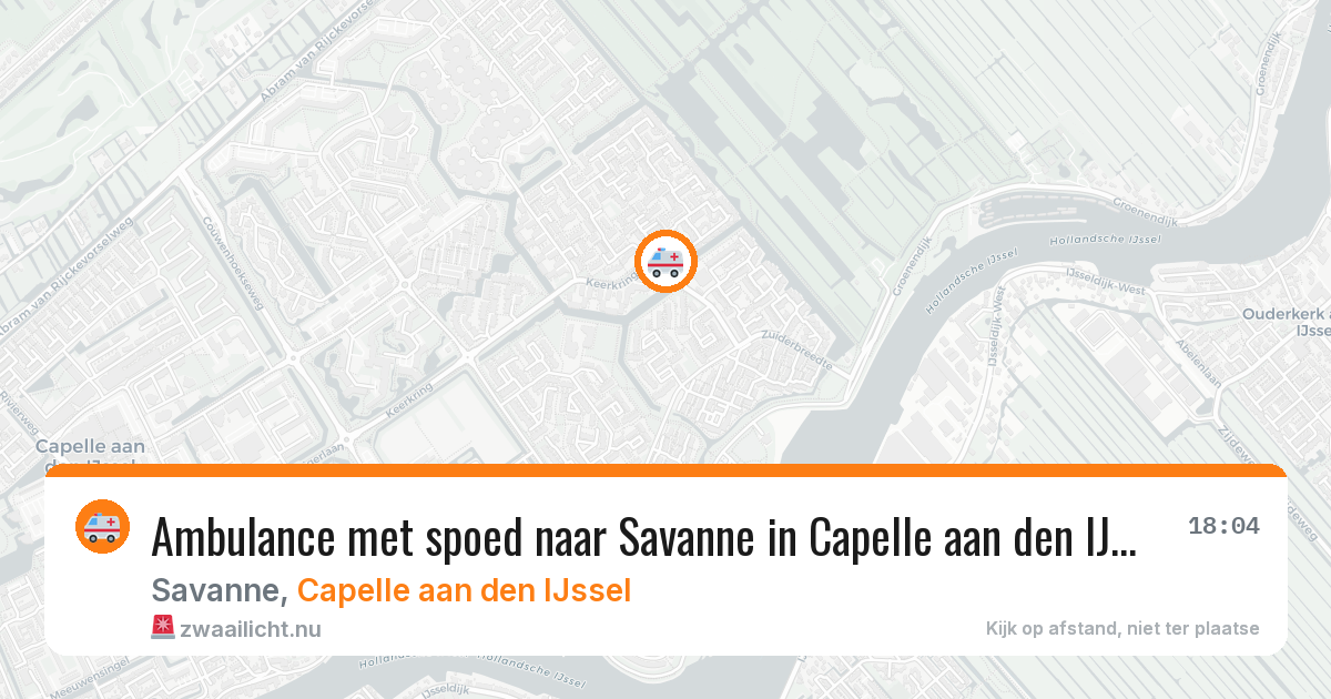 Ambulance met spoed naar Savanne in Capelle aan den IJssel — 19 jul 2026
