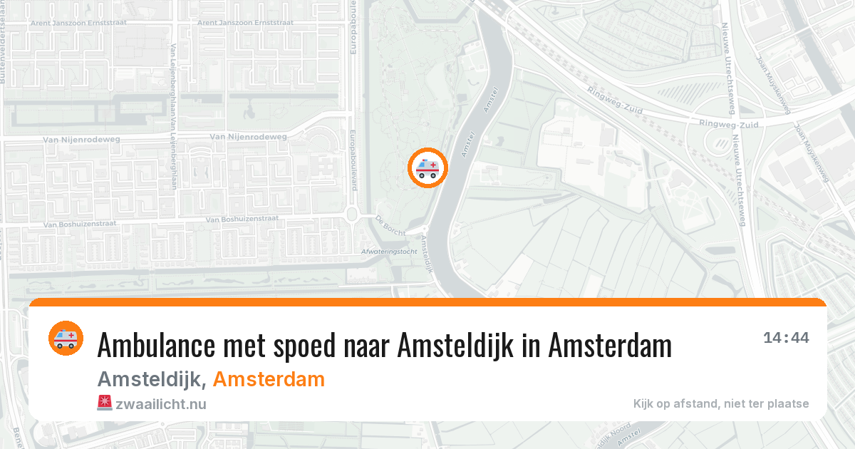 Ambulance met spoed naar Amsteldijk in Amsterdam — 24 mei 2026