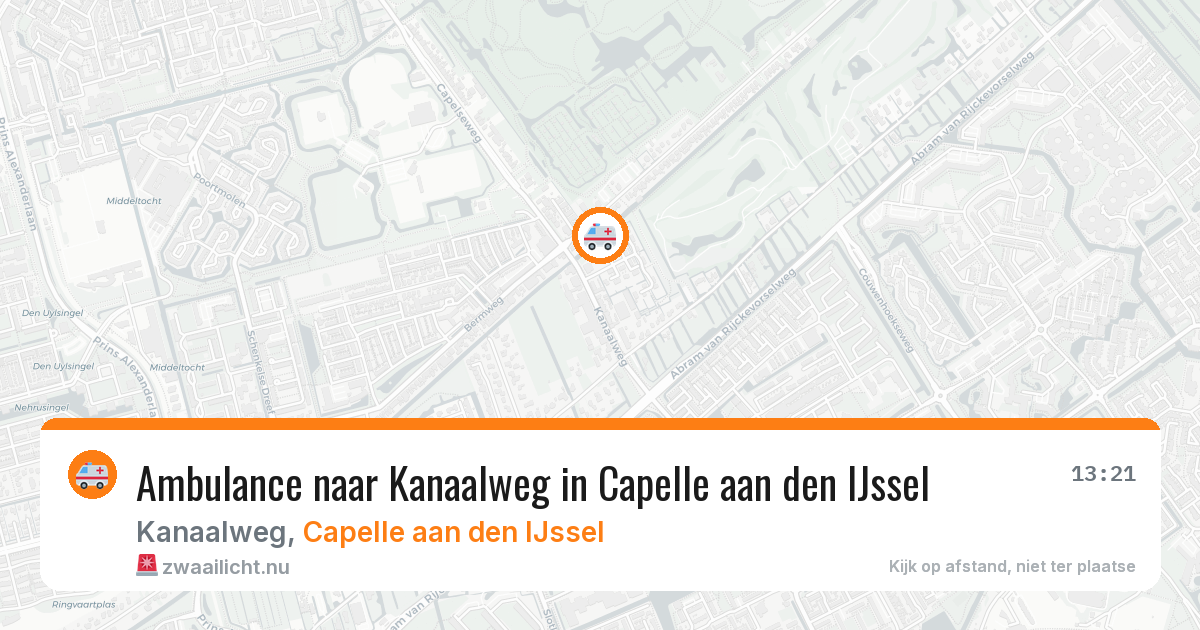 Ambulance naar Kanaalweg in Capelle aan den IJssel — 30 mrt 2026