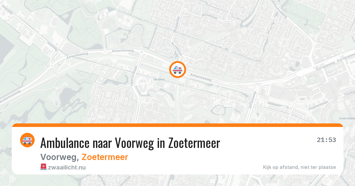Ambulance naar Voorweg in Zoetermeer — 20 jul 2026