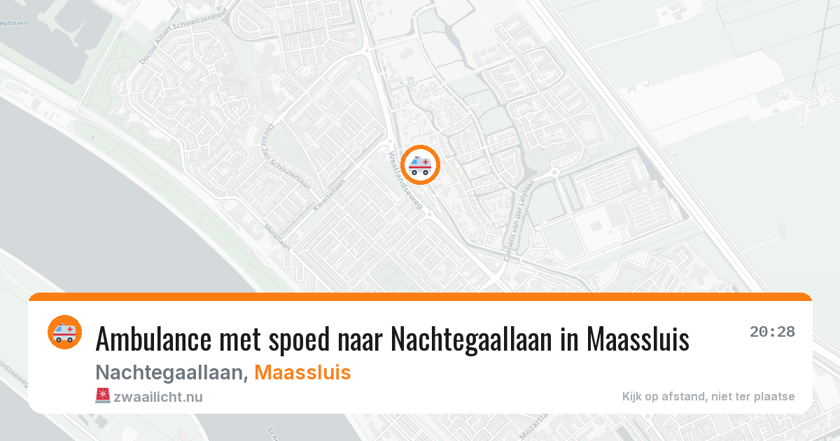 Ambulance met spoed naar Nachtegaallaan in Maassluis — 29 mei 2026