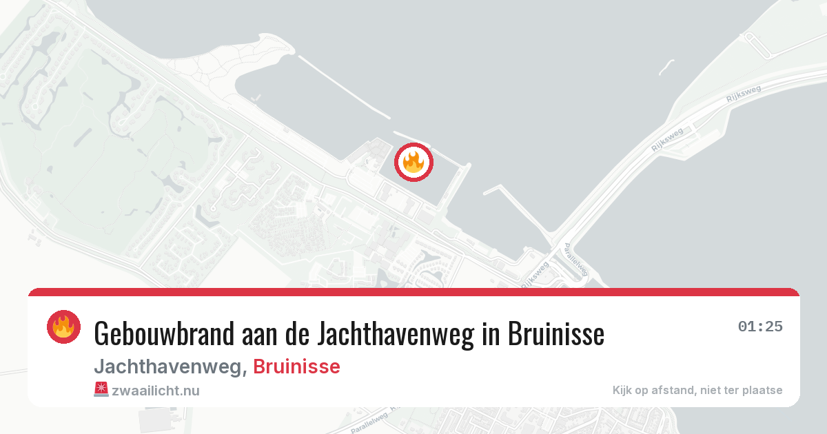 Gebouwbrand aan de Jachthavenweg in Bruinisse — 23 jul 2026