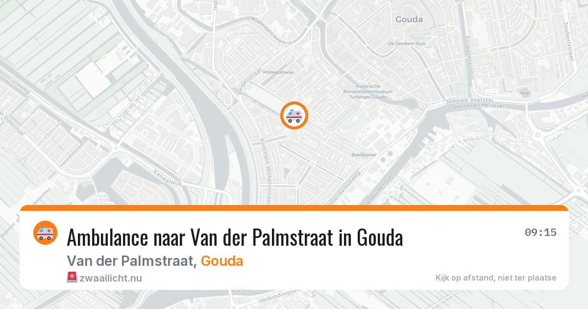 Ambulance naar Van der Palmstraat in Gouda — 22 jul 2026