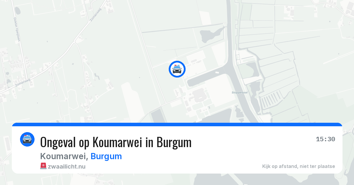 Ongeval op Koumarwei in Burgum — 5 mei 2026