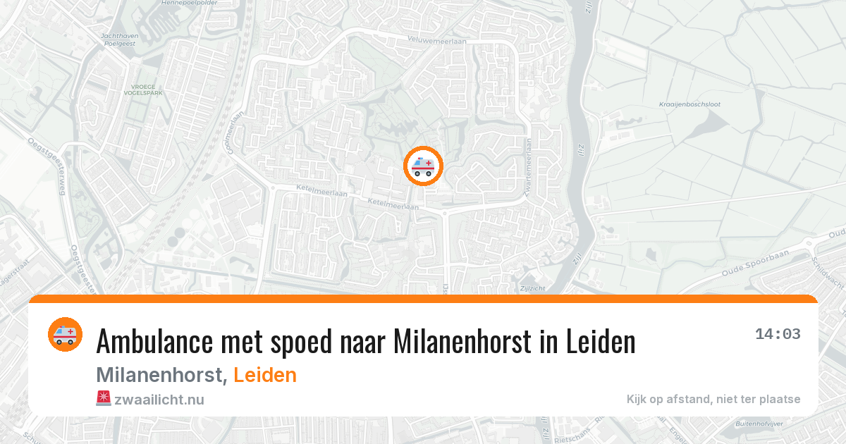 Ambulance met spoed naar Milanenhorst in Leiden — 9 feb 2026