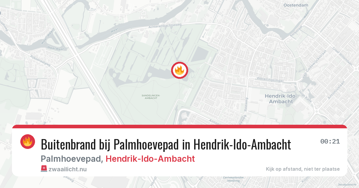 Buitenbrand bij Palmhoevepad in Hendrik-Ido-Ambacht — 20 jul 2026