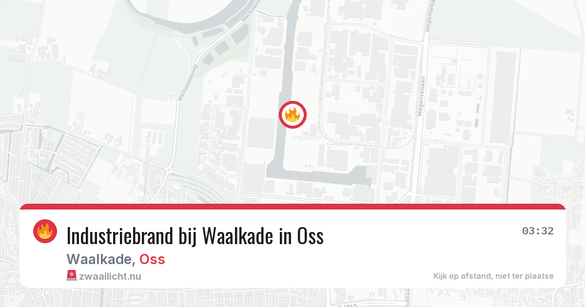 Industriebrand bij Waalkade in Oss — 27 mrt 2026