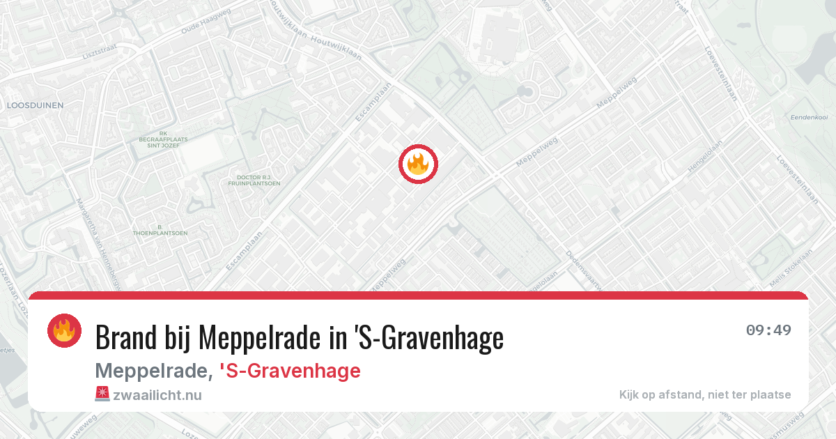 Brand bij Meppelrade in 'S-Gravenhage — 16 jul 2026