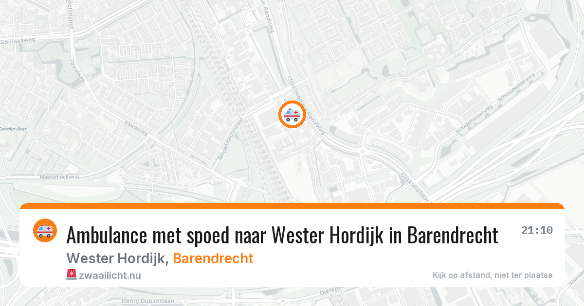 Ambulance met spoed naar Wester Hordijk in Barendrecht — 23 jul 2026