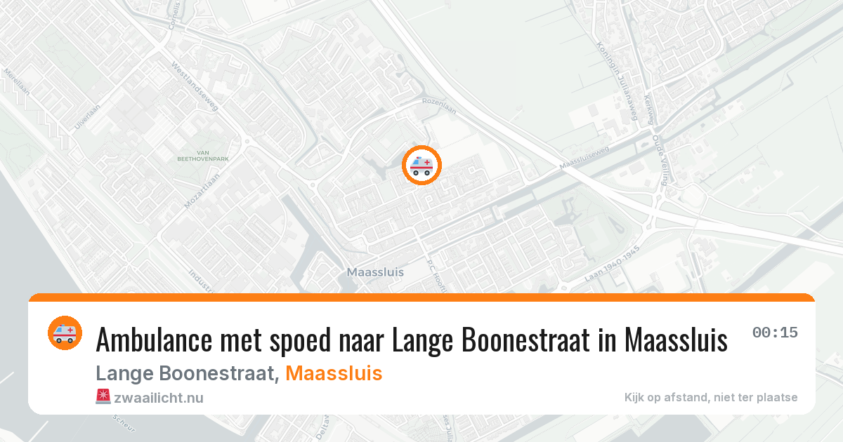 Ambulance met spoed naar Lange Boonestraat in Maassluis — 24 mrt 2026