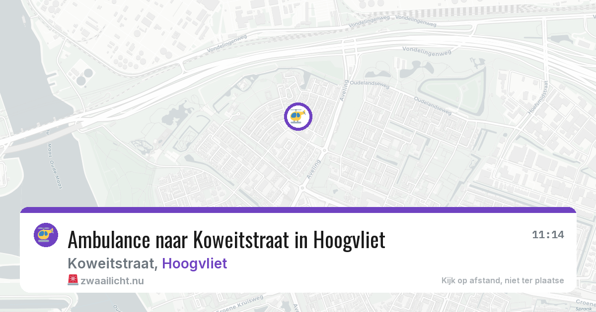 Ambulance naar Koweitstraat in Hoogvliet — 5 jun 2026