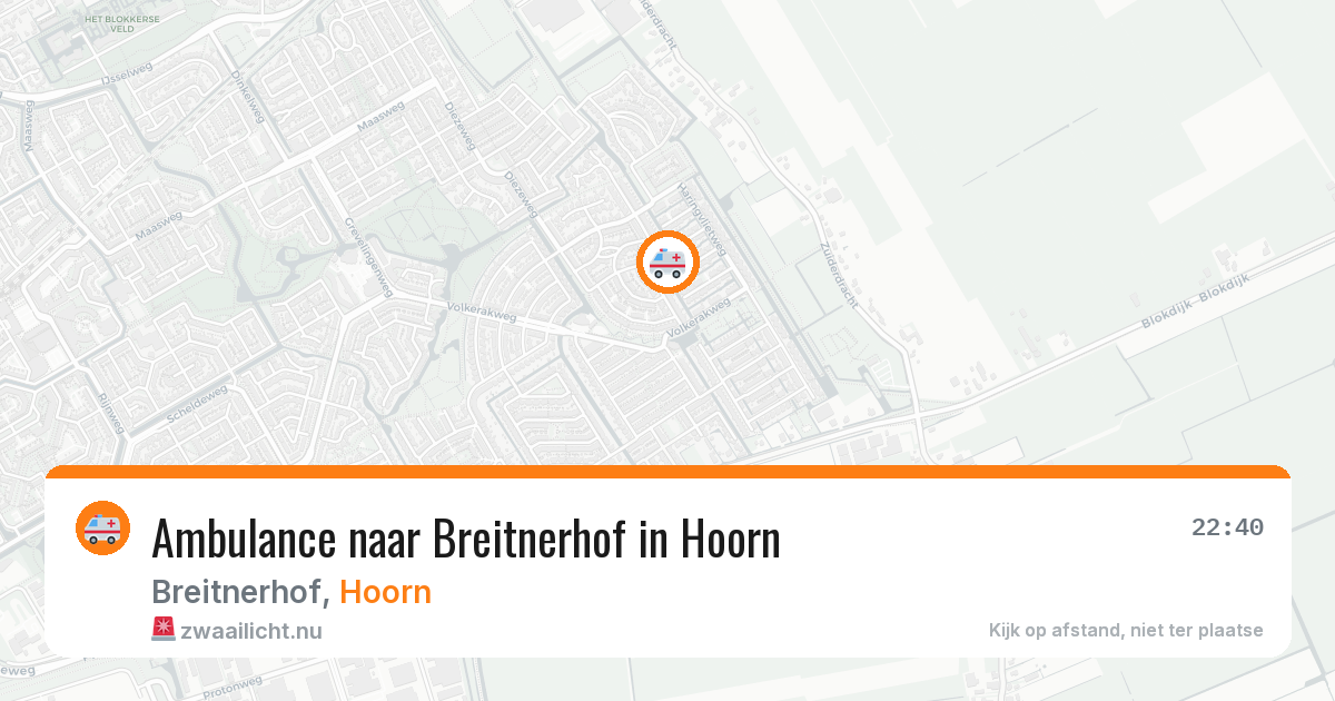 Ambulance naar Breitnerhof in Hoorn — 27 mei 2026