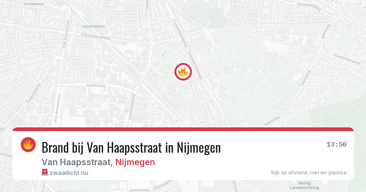 Brand bij Van Haapsstraat in Nijmegen — 22 mei 2026