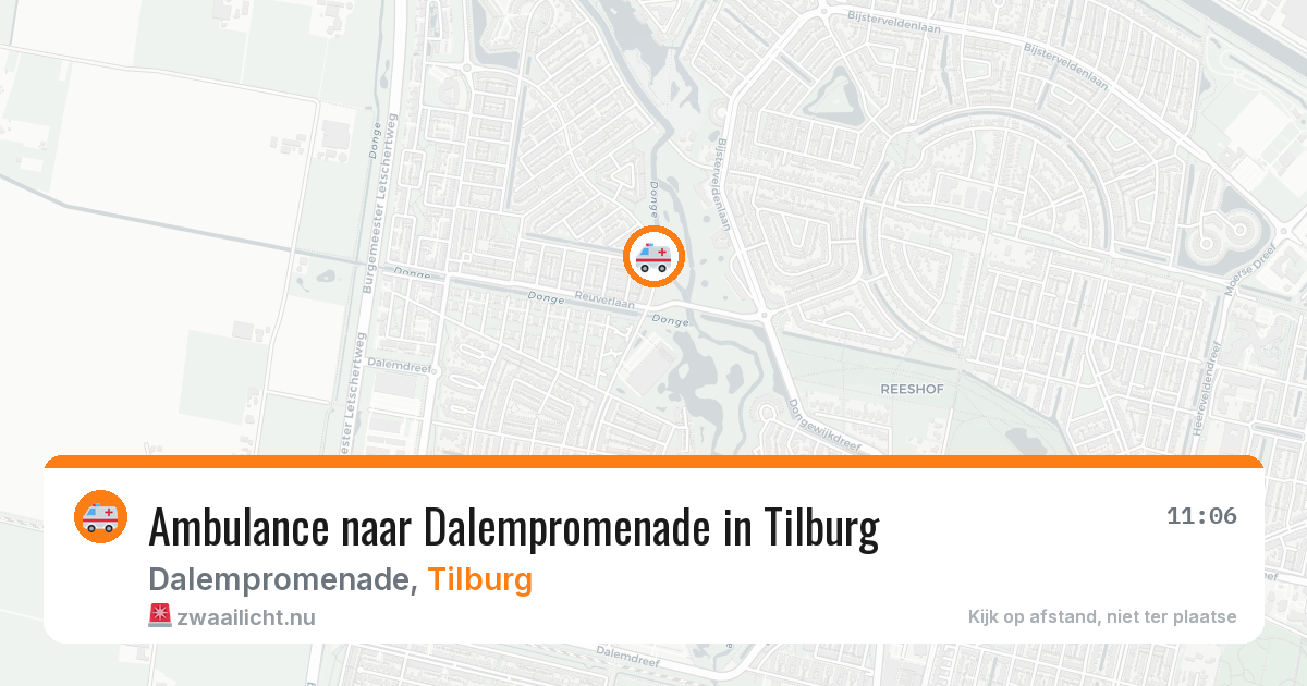 Ambulance naar Dalempromenade in Tilburg — 9 mei 2026