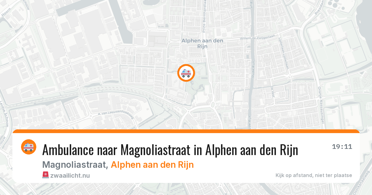 Ambulance naar Magnoliastraat in Alphen aan den Rijn — 23 jul 2026