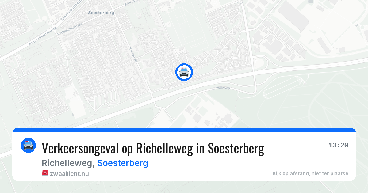 Verkeersongeval op Richelleweg in Soesterberg — 24 jan 2026