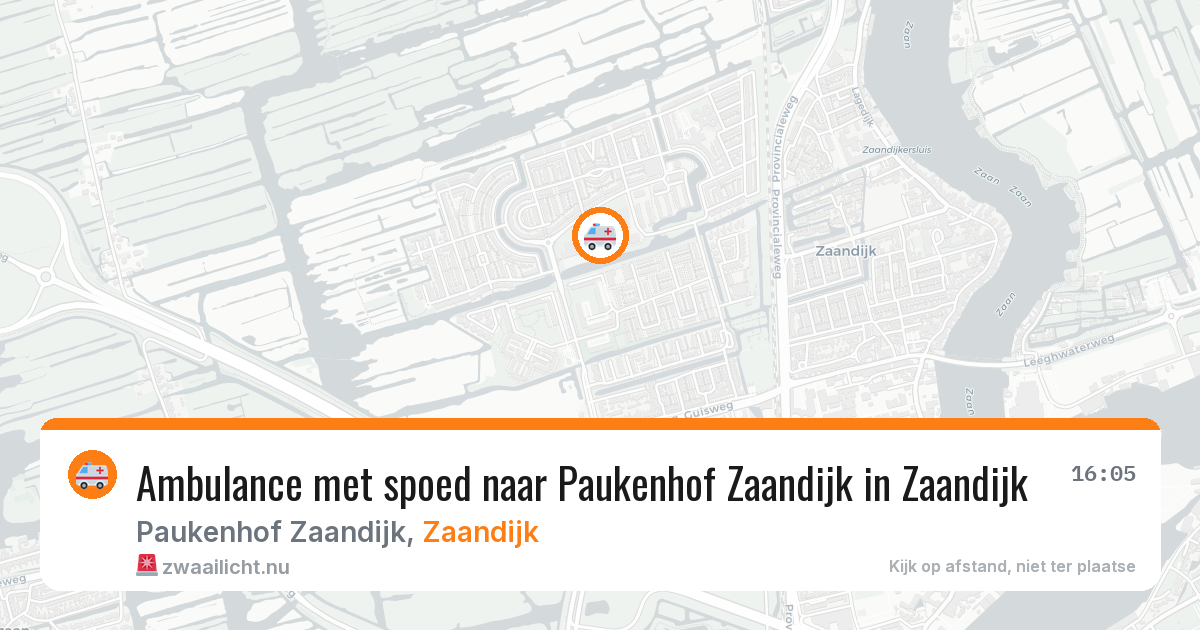 Ambulance met spoed naar Paukenhof Zaandijk in Zaandijk — 21 jul 2026