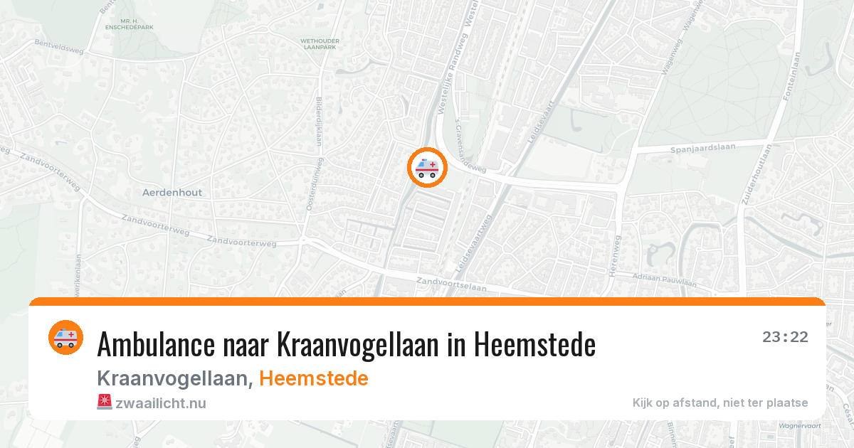 Ambulance naar Kraanvogellaan in Heemstede — 16 mei 2026