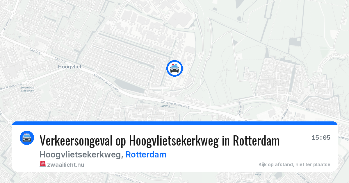 Verkeersongeval op Hoogvlietsekerkweg in Rotterdam — 22 jan 2026