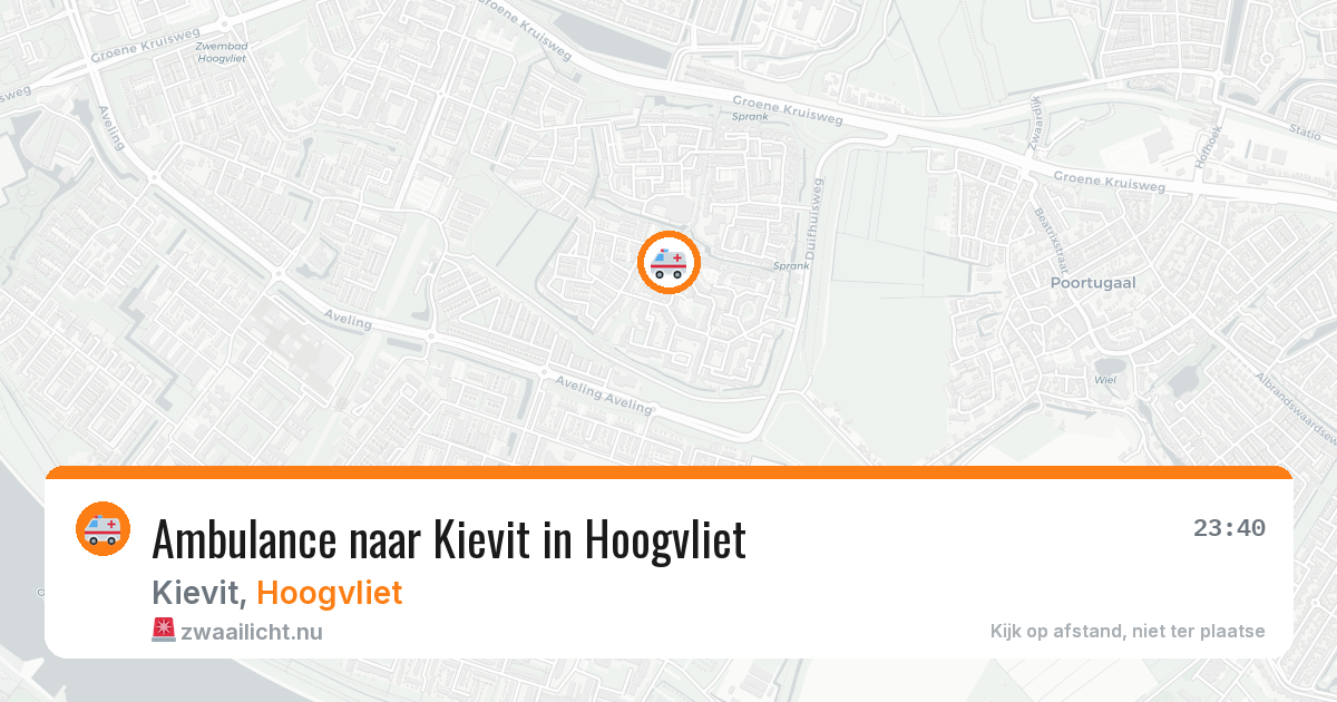 Ambulance naar Kievit in Hoogvliet — 20 jul 2026