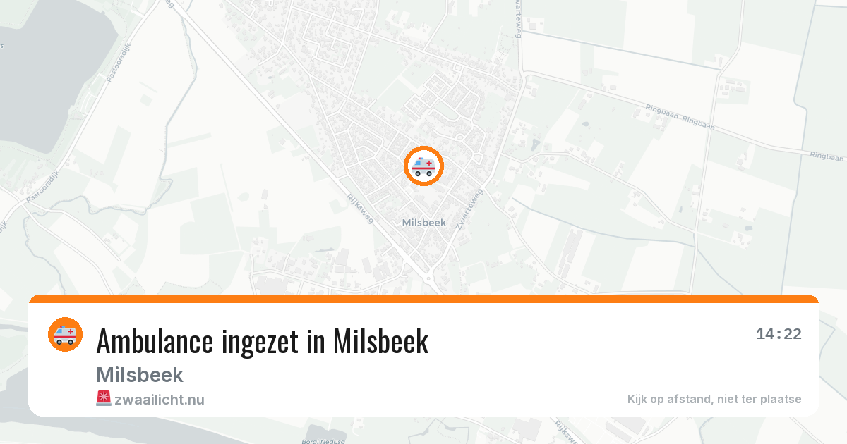 Ambulance ingezet in Milsbeek — 13 jul 2026