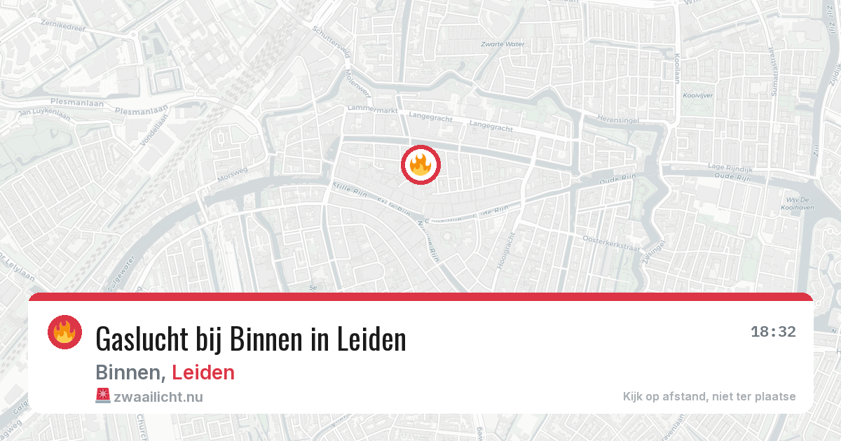 Gaslucht bij Binnen in Leiden — 26 jul 2026