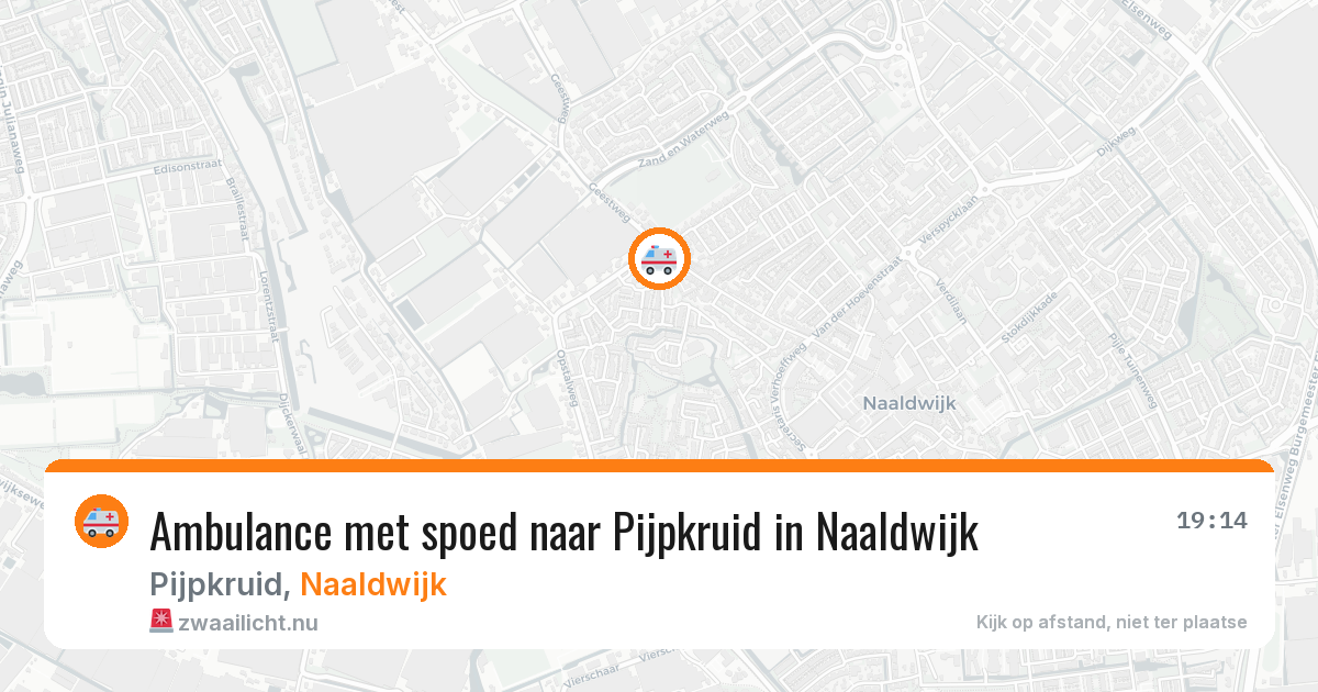 Ambulance met spoed naar Pijpkruid in Naaldwijk — 19 mei 2026