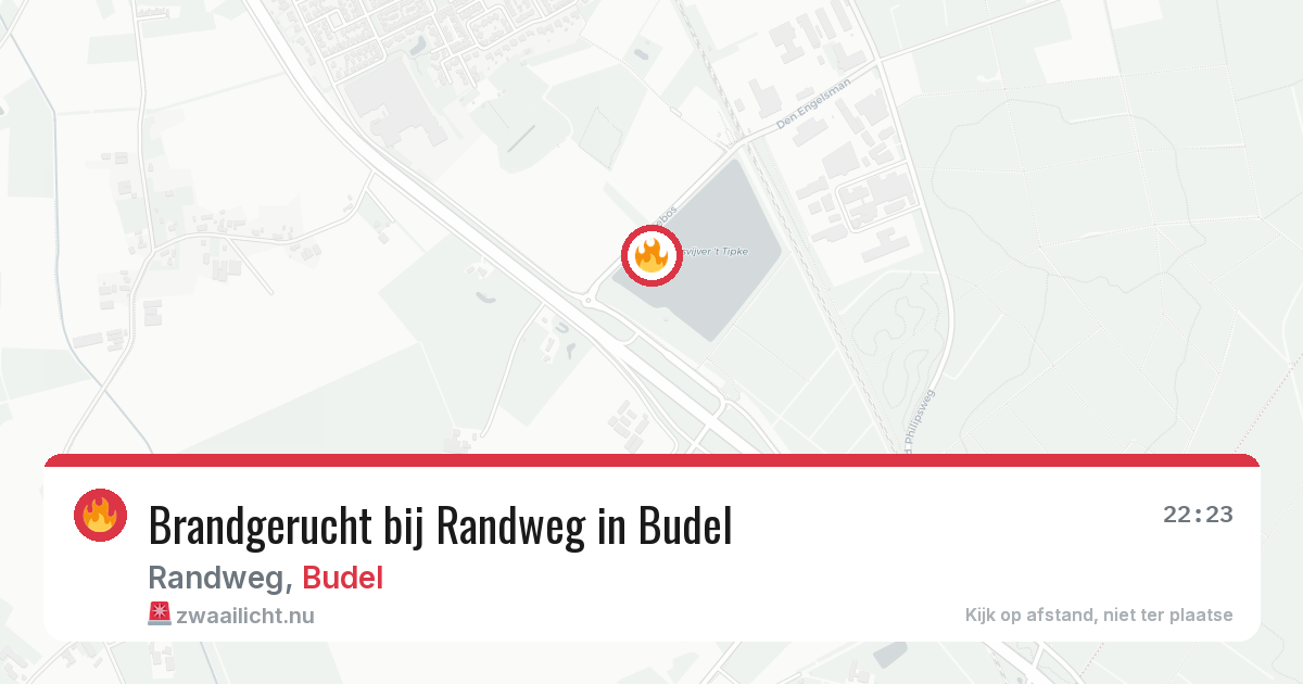 Brandgerucht bij Randweg in Budel — 15 jul 2026