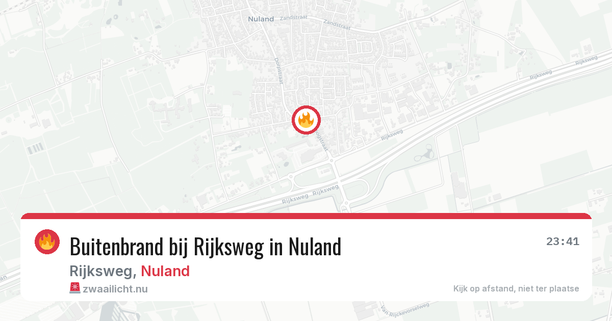 Buitenbrand bij Rijksweg in Nuland — 4 jun 2026