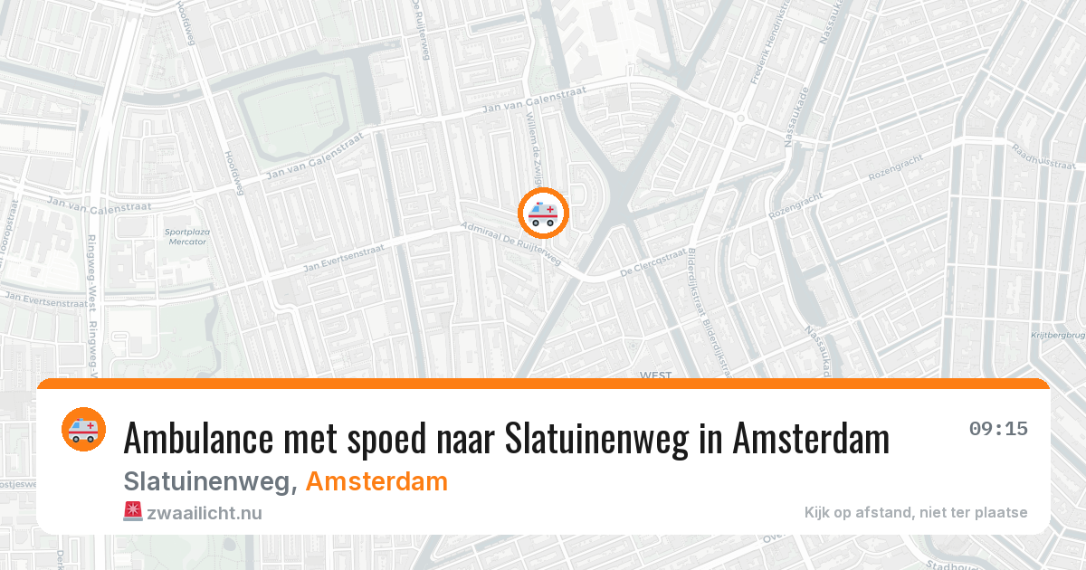Ambulance met spoed naar Slatuinenweg in Amsterdam — 5 apr 2026