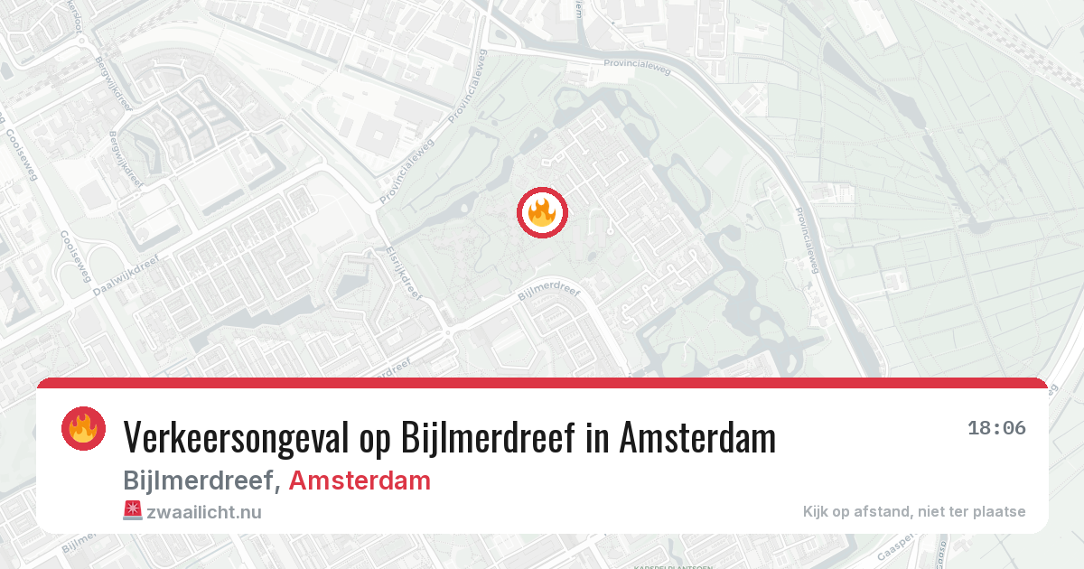 Verkeersongeval op Bijlmerdreef in Amsterdam — 11 jul 2026