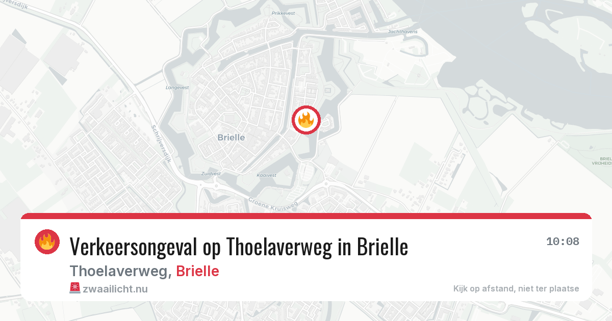 Verkeersongeval op Thoelaverweg in Brielle — 10 jun 2026