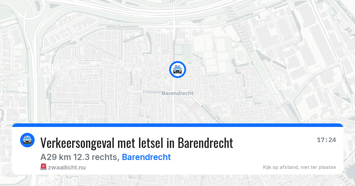 Verkeersongeval met letsel in Barendrecht — 19 jul 2026