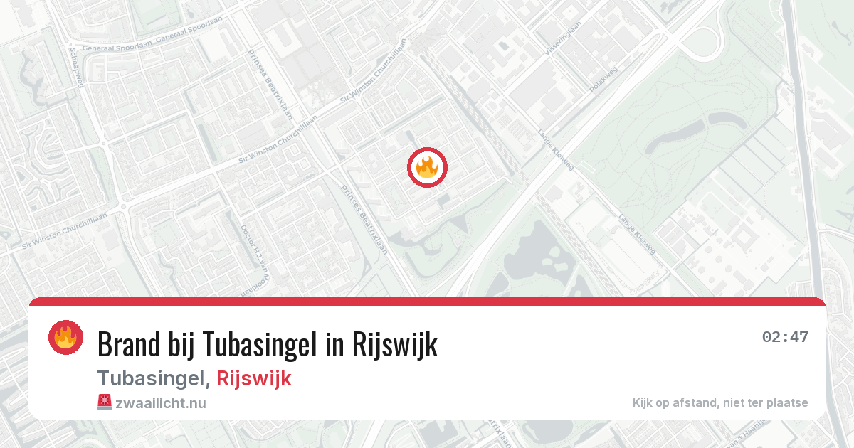 Brand bij Tubasingel in Rijswijk — 11 apr 2026