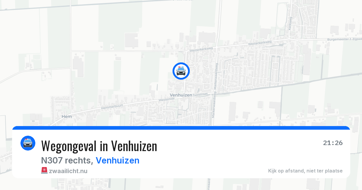 Wegongeval in Venhuizen — 28 mei 2026