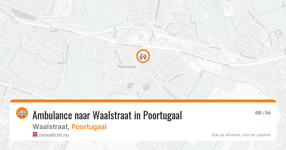 Ambulance naar Waalstraat in Poortugaal — 13 jul 2026