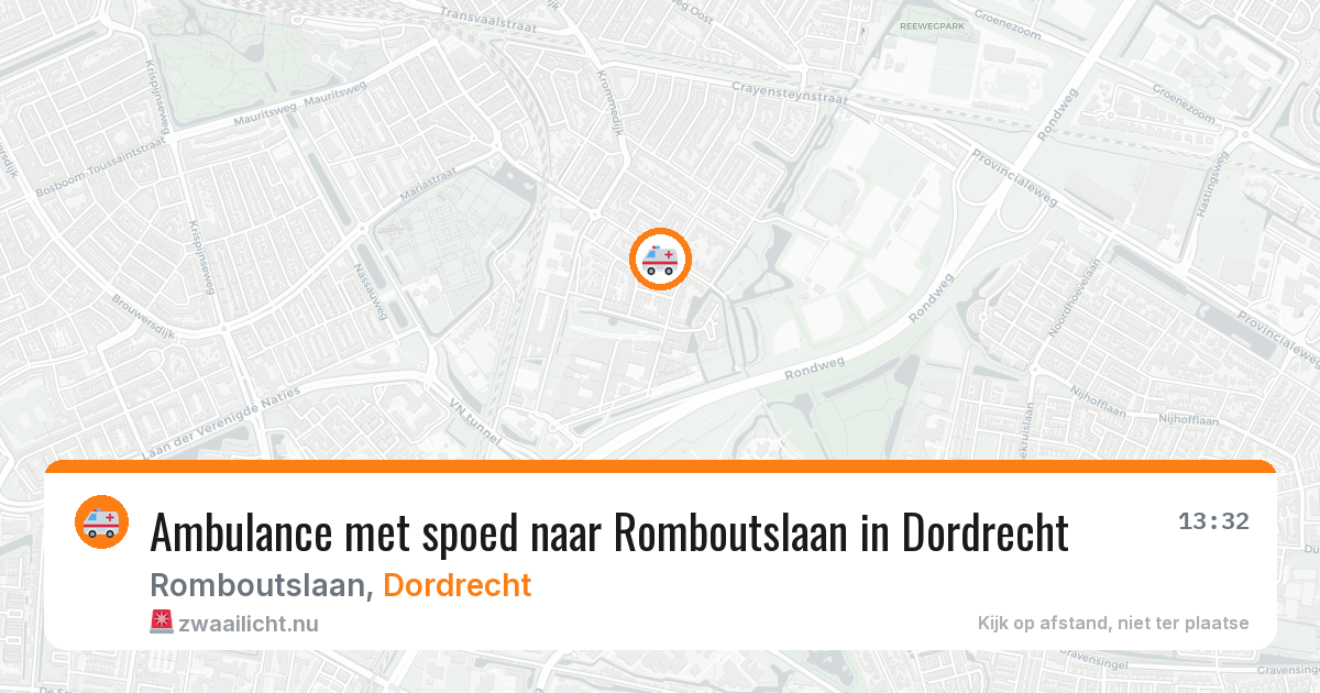 Ambulance met spoed naar Romboutslaan in Dordrecht — 12 jul 2026