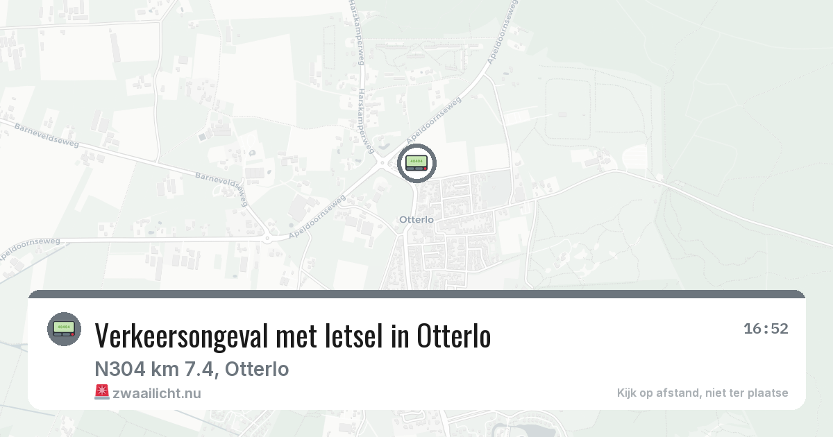 Verkeersongeval met letsel in Otterlo — 21 jul 2026