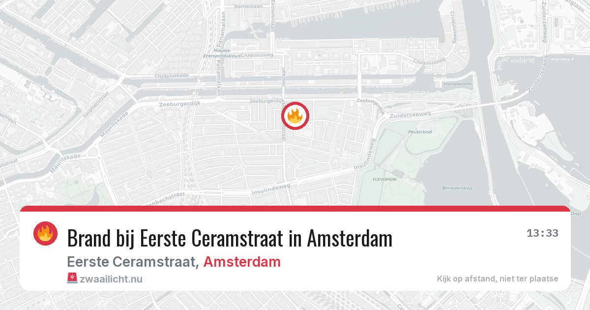 Brand bij Eerste Ceramstraat in Amsterdam — 11 jul 2026