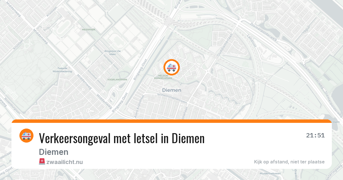 Verkeersongeval met letsel in Diemen — 5 mei 2026