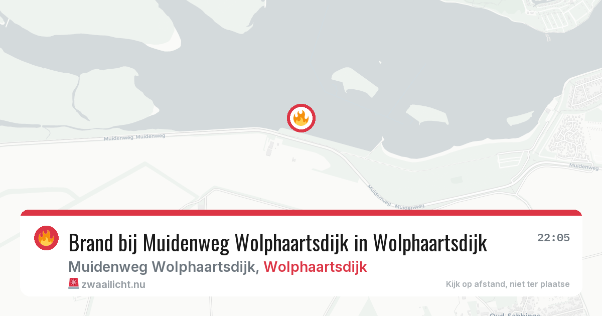 Brand bij Muidenweg Wolphaartsdijk in Wolphaartsdijk — 8 apr 2026