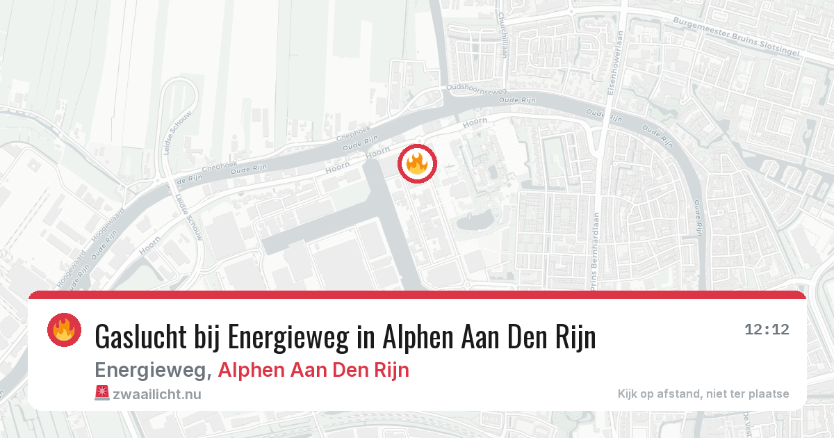 Gaslucht bij Energieweg in Alphen Aan Den Rijn — 19 feb 2026