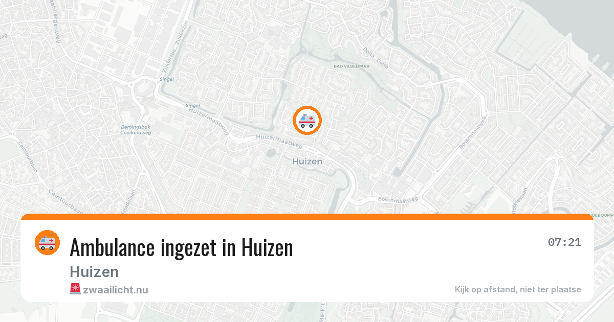 Ambulance ingezet in Huizen — 7 mei 2026