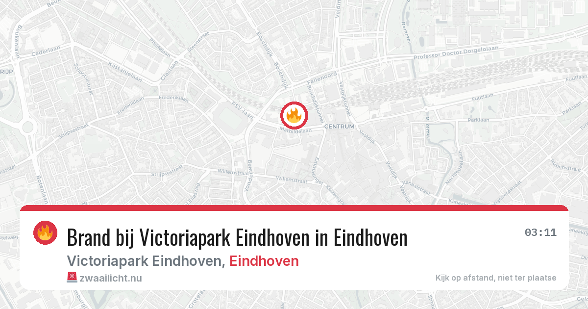 Brand bij Victoriapark Eindhoven in Eindhoven — 10 jul 2026