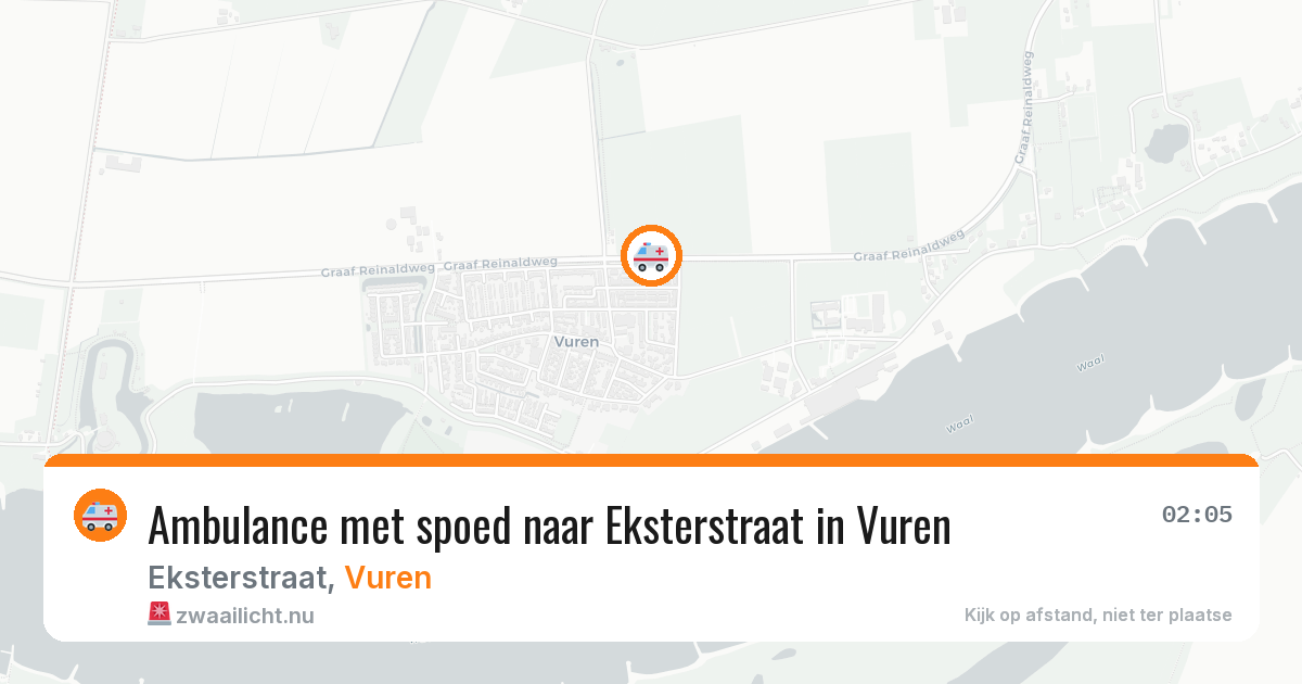 Ambulance met spoed naar Eksterstraat in Vuren — 1 jun 2026